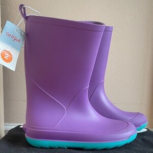Cat & Jack Kids Purple Rain Boots - Size 2
